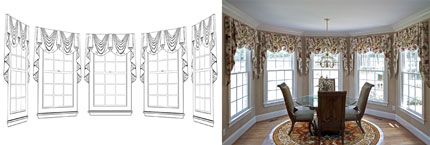 Empire Valances for Breakfast Room